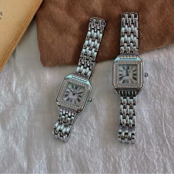 Panthere Classic Crystal Stainless Steel Watch with Diamond Accents - Picture 2 of 9